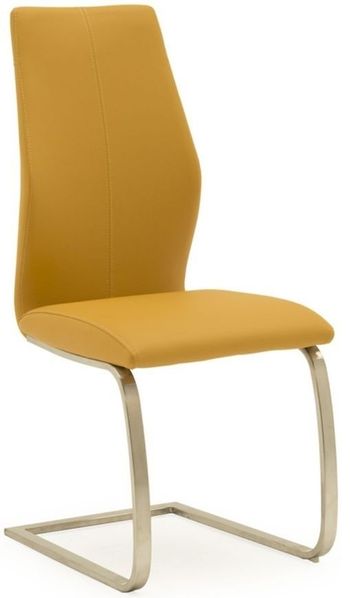 2 x Irma Pumpkin Faux Leather Dining Chair