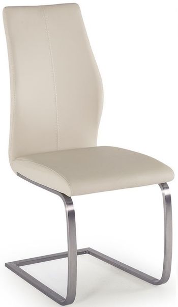 2 x Irma Taupe Faux Leather Dining Chair