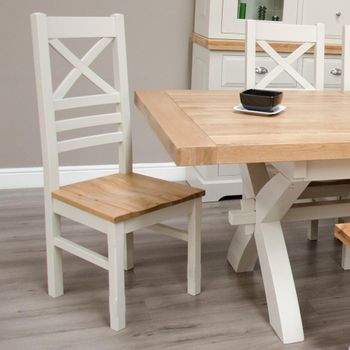 2 x Deluxe Painted Cross Back Dining Chair