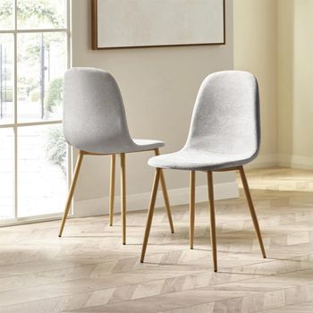 4 x Lottie Beige Fabric Dining Chair