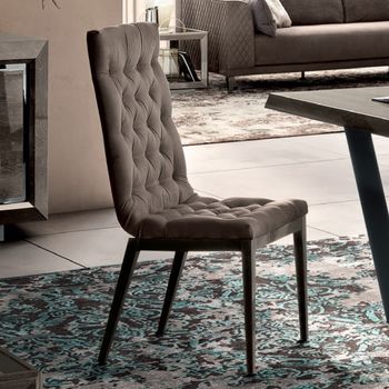 2 x Elite Italian Silver Birch Capitonne Dining Chair