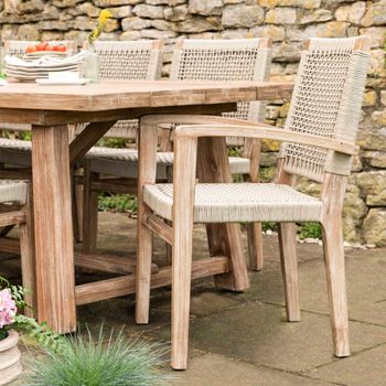 2 x Chilford Outdoor Solid Wood Carver Dining Chairs