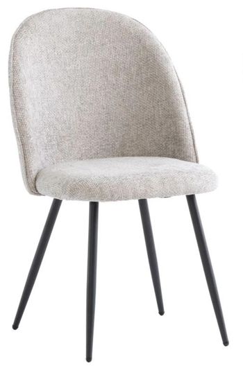 Clearance - 2 x Cajon Silver Fabric Dining Chairs - FSS14439