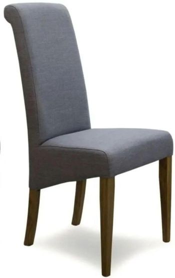Clearance - 2 x Italia Light Grey Fabric Dining Chairs - FSS15633