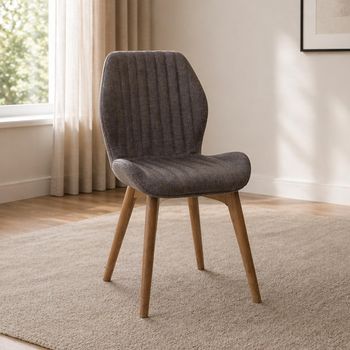 2 x Dawson Grey Fabric Dining Chairs