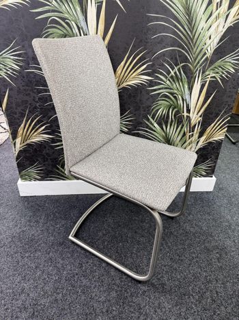 Light Grey Steel Brushed Dining Chair - SM53 - EX Display