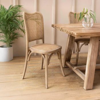 2 x Fairlight Rattan Natural Dining Chair