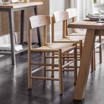 2 x Longworth Natural Rattan Dining Chair