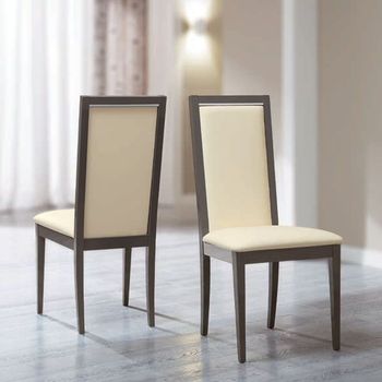 Platinum Italian Ivory Upholstered Dining Chair