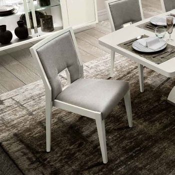 Roma Italian White Leather Vermont Dining Chair