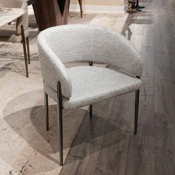 Molly Curved Fabric Dining Chair - Colours Available
