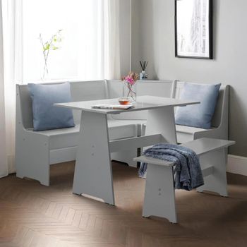 Newport Grey 4 Seater 109cm Corner Dining Set