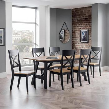 Hockley 6 Seater 190cm Dining Set with 6 Oak Chairs
