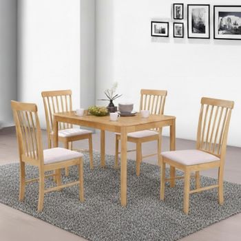 Cologne Light Oak 4 Seater 110cm Dining Set