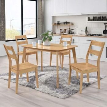Lexington Light Oak 4 Seater 120cm Dining Set