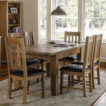 Astoria Oak 4-6 Seater 140cm-180cm Extending Dining Set