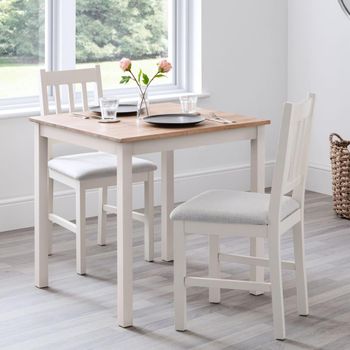 Coxmoor 2 Seater 75cm Dining Set with 2 Ivory Chairs