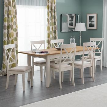 Davenport Ivory 4-6 Seater 150cm-190cm Extending Dining Set
