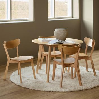 Roxby Oak 4 Seater 105cm Round Dining Set