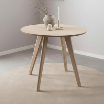 Townsville White Oak 4 Seater 100cm Round Dining Table