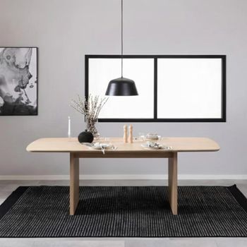 Christo White Oak 8 Seater 220cm Fluted Dining Table