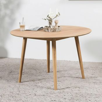 Nagano Oak 4 Seater 120cm Round Dining Table