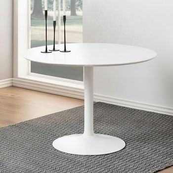 Ibiza White 4 Seater 110cm Round Dining Table