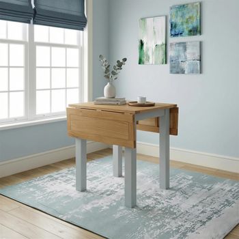 Lundy Grey Painted 2-4 Seater 30cm-90cm Square Drop Leaf Dining Table