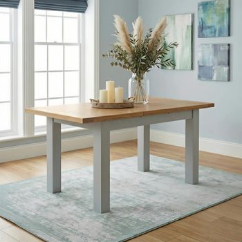 Lundy Grey Painted 4-6 Seater 120cm-153cm Extending Dining Table