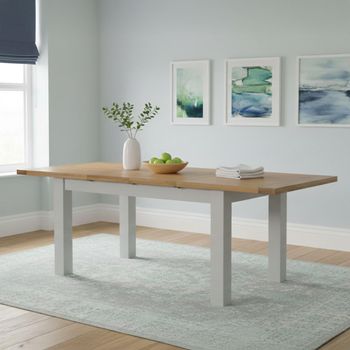 Lundy Grey Painted 4-8 Seater 132cm-198cm Extending Dining Table