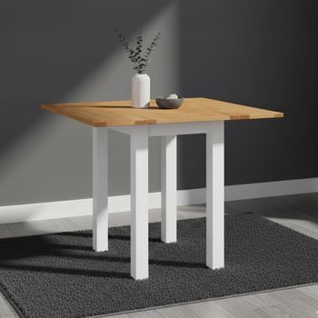 Lundy White Painted 2-4 Seater 30cm-90cm Square Drop Leaf Dining Table