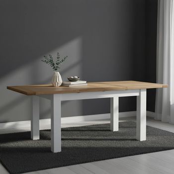 Lundy White Painted 4-8 Seater 132cm-198cm Extending Dining Table
