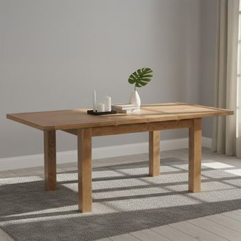 Original Rustic Oak 4-8 Seater 132cm-198cm Extending Dining Table