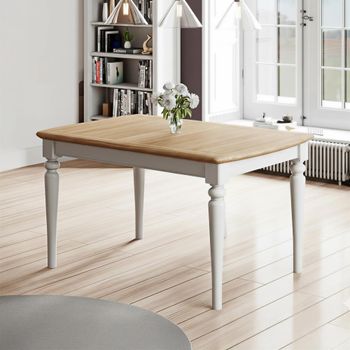 Cromwell Grey Painted 4-8 Seater 136cm-196cm Extending Dining Table
