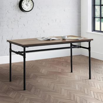 Carnegie Elm Wood 4 Seater 140cm Industrial Dining Table