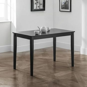 Hudson Black 4 Seater 114cm Dining Table