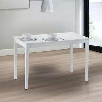 Taku White 4 Seater 114cm Dining Table