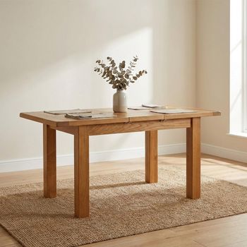 Somer Oak 4-6 Seater 120cm-153cm 1 Leaf Extending Dining Table