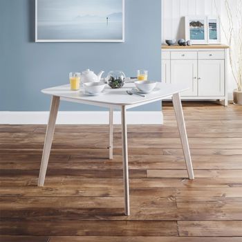 Casa White 2 Seater 90cm Square Dining Table