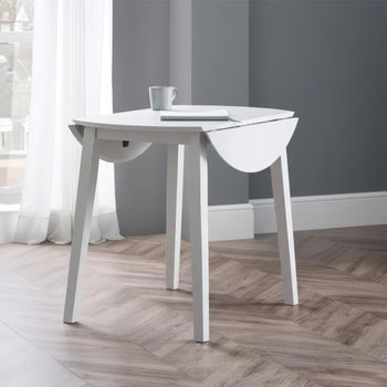 Coast Grey 2-4 Seater 55cm-90cm Round Drop Leaf Dining Table
