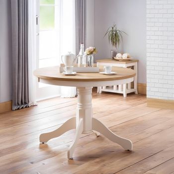 Davenport Ivory 4 Seater 106cm Round Dining Table