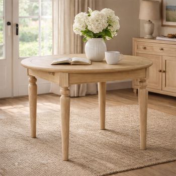 Cromwell Round Oak 4-6 Seater 110cm-150cm Extending Dining Table