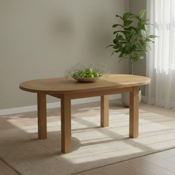 Appleby Oval Oak 4-6 Seater 130cm-170cm Extending Dining Table
