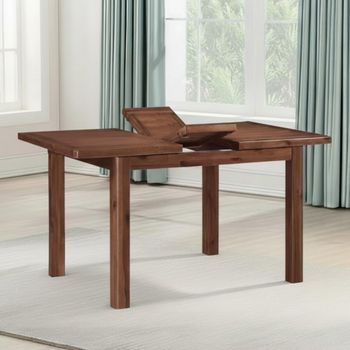 Andorra Butterfly Dark Acacia Wood 4-6 Seater 120cm-165cm Extending Dining Table