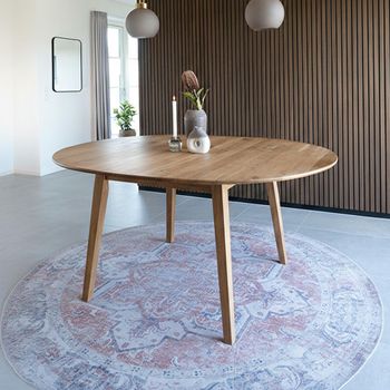 Metz Oak Extending 4-6 Seater 118cm-158cm Round Dining Table
