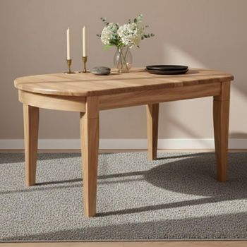 Moreno D End Oval Oak 6-8 Seater 180cm-230cm Extending Dining Table