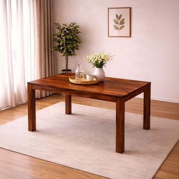 Cube Sheesham 6 Seater 158cm Dining Table