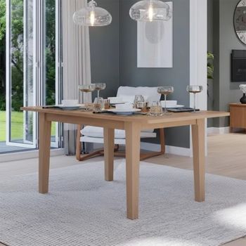 Henley Oak and Rattan 4-6 Seater 140cm-180cm Extending Dining Table