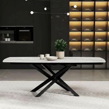 Elia Argento Grey Ceramic 4-6 Seater 120cm-180cm Extending Dining Table