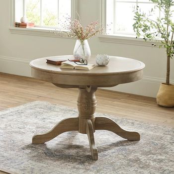 Camille Limed Oak 4-6 Seater 110cm-145cm Round Extending Dining Table